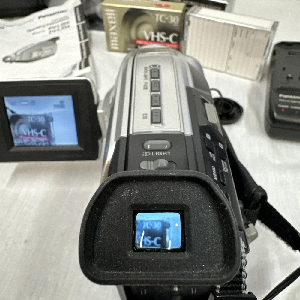 Panasonic PV-L354D VHS-C Camcorder silver EXCELLENT condition (tested) Needs Bat